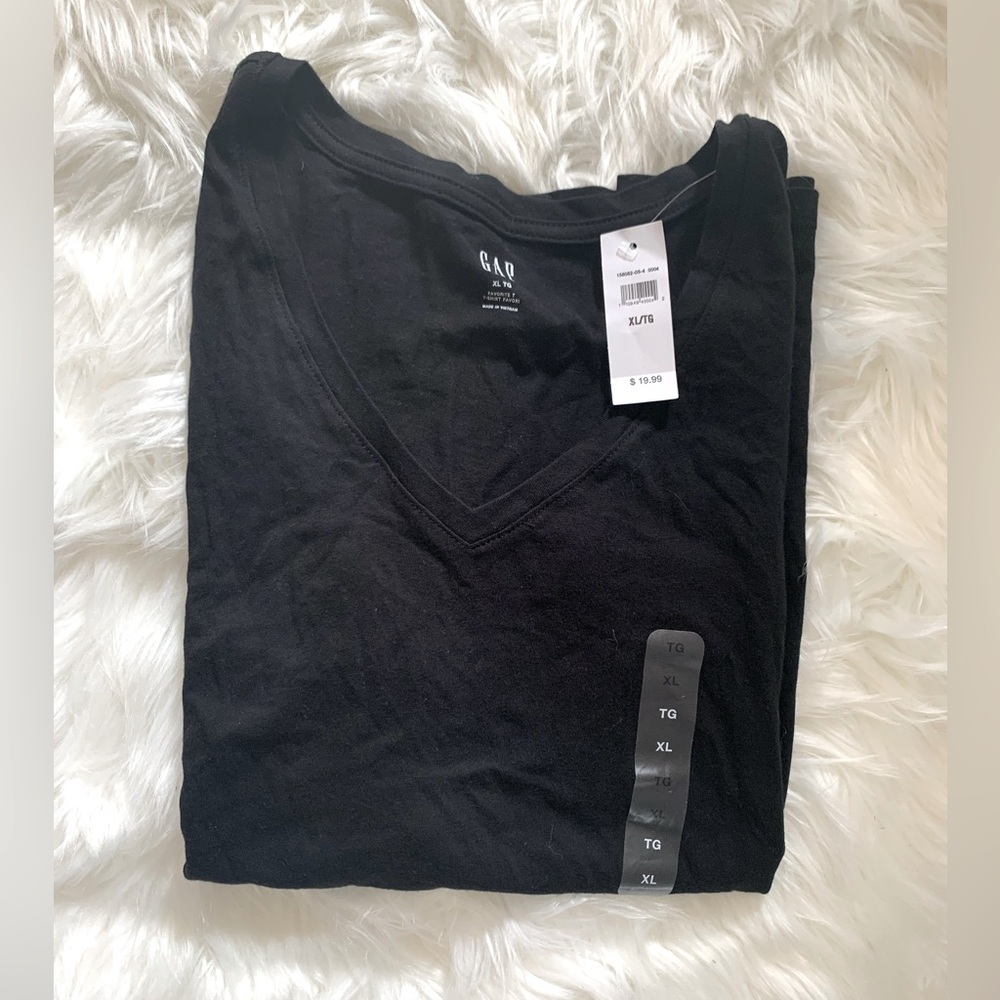 Sold *** Black short sleeve t-shirt with V-neck